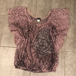Women’s Lace & Sequin Blouse